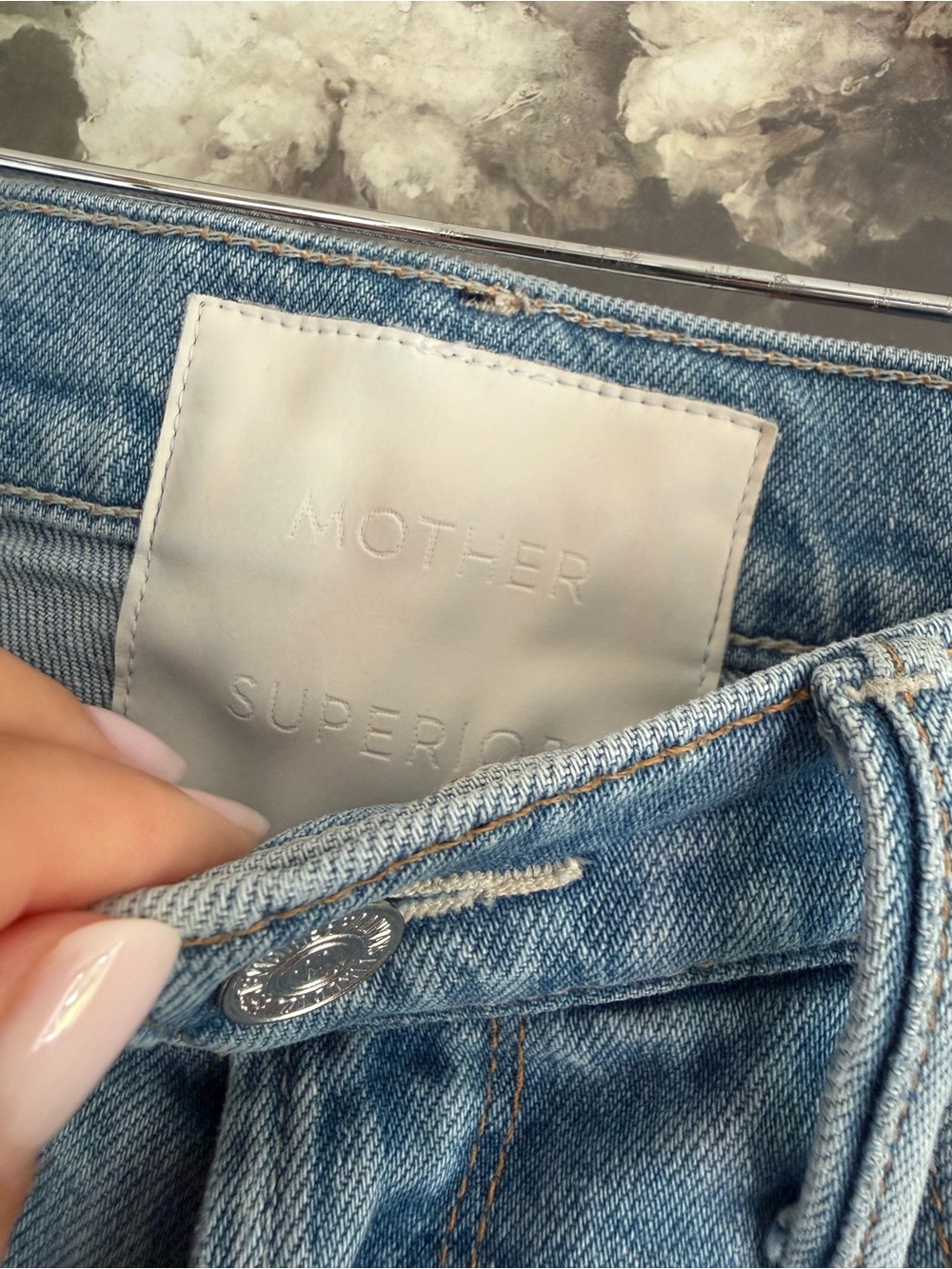 MOTHER High-Waisted Runaway Undone Hem Jeans sz 24 - Picture 8 of 11